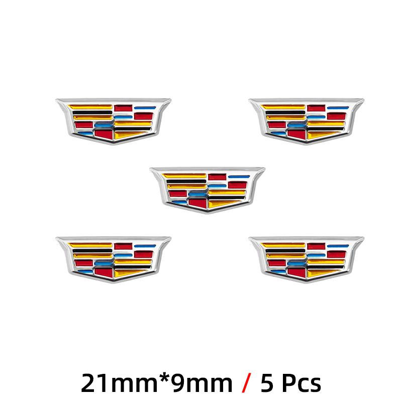 21mm/25mm Car Emblem Insignia Aluminum sticker Key Logo For Cadillac Escalade CTS ATS BLS XLR XTS STS XT4 CT4 XT5 CT5 XT6 CT6