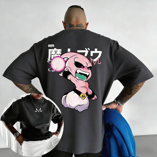 2026 Neues Dragon Ball Anime Baumwoll-T-Shirt Sommer Neu Majin Buu Aufdruck Herren und Damen Street Hip Hop Lässig Kurzarm Oberteil