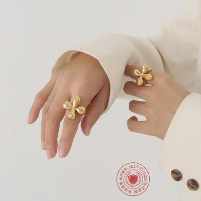 Retro French Pinky Ring: Non-Fading Titanium Steel Fashion Jewelry for Women