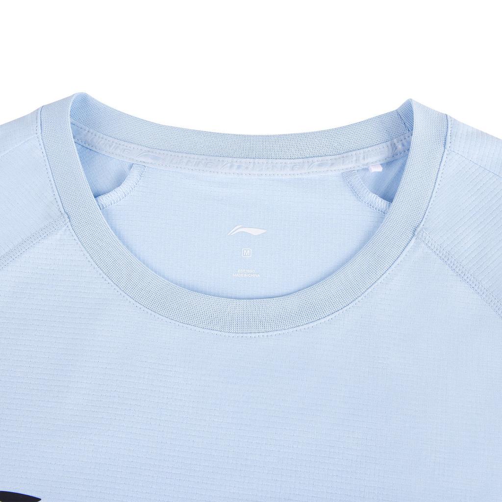 Li-Ning Fashionable Breathable Short Sleeve Sports Leisure T-Shirt Women tops Sky-Blue ATSW414-14