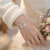 Trendy Silver Plated Butterfly Animal Cuff Bangles for Women Fashion Open Bracelet Wristband Wedding Christmas Jewelry