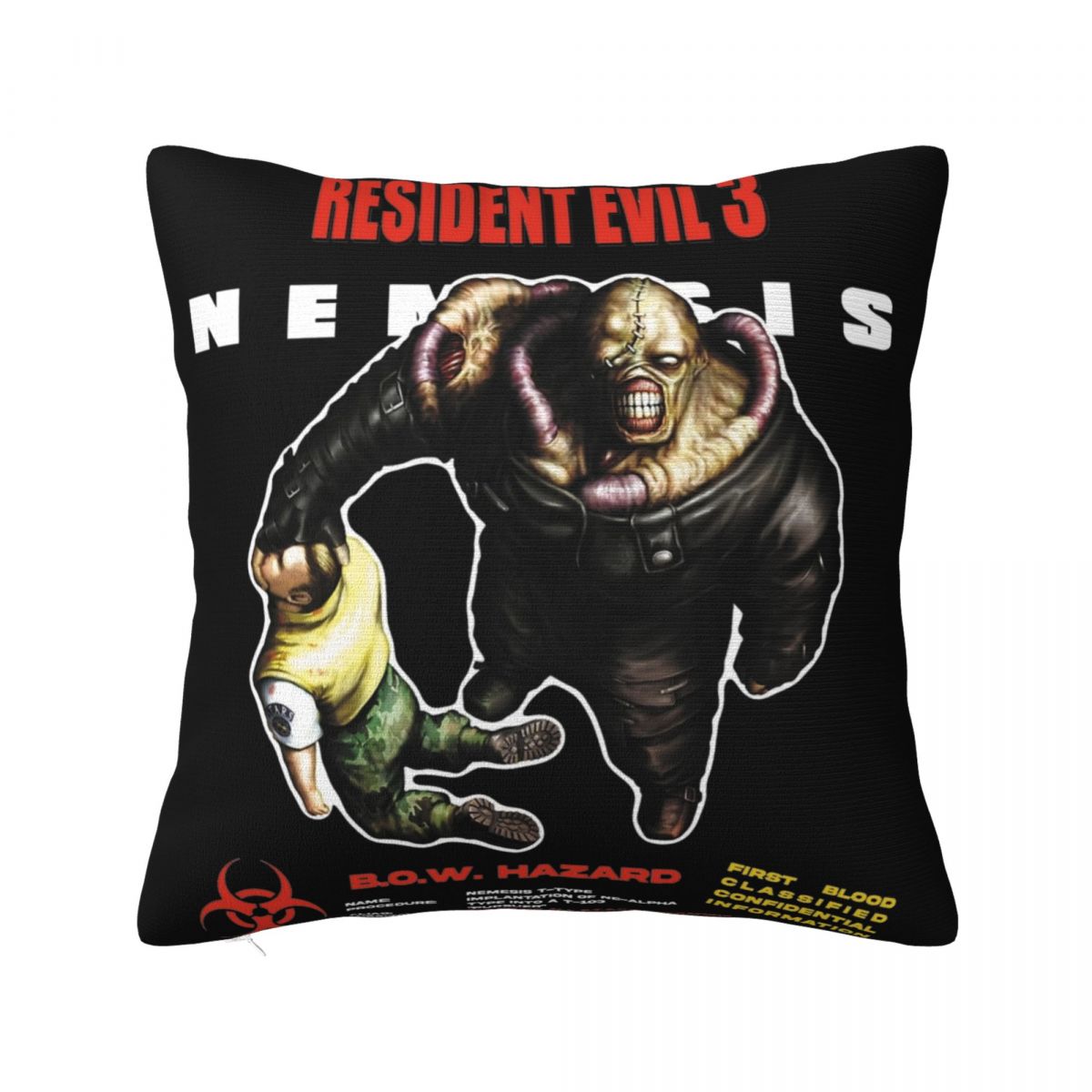 Декор спальни RESIDENT EVIL 3 - NEMESIS V1 Наволочка Аксессуары Наволочки Молния Разные размеры 12x12Inch
