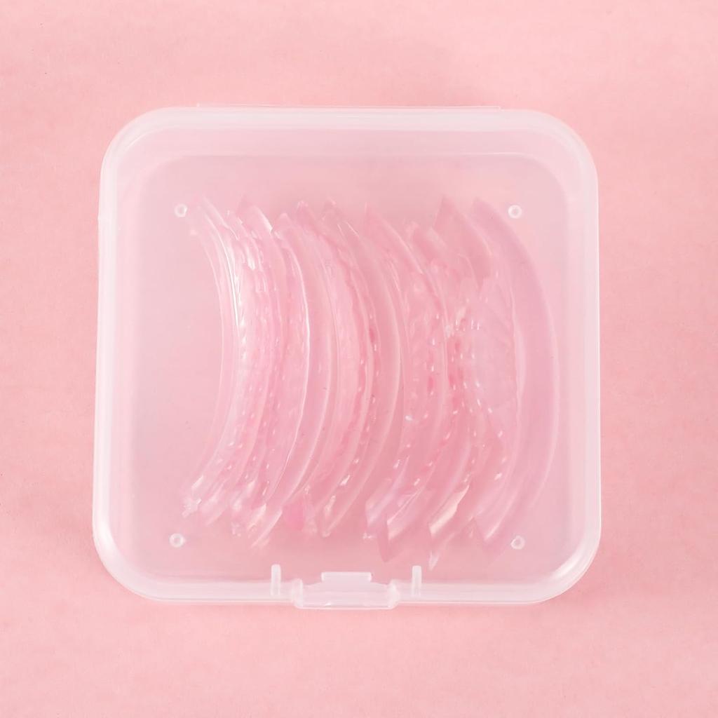 20Pcs Lashlift Pads Shields Self Sticky Lash Lift Rods C-Curl Pad Soft Eyelash Perm Rod Air Bubble Silicone-Light Weight Guard No glue Reusable