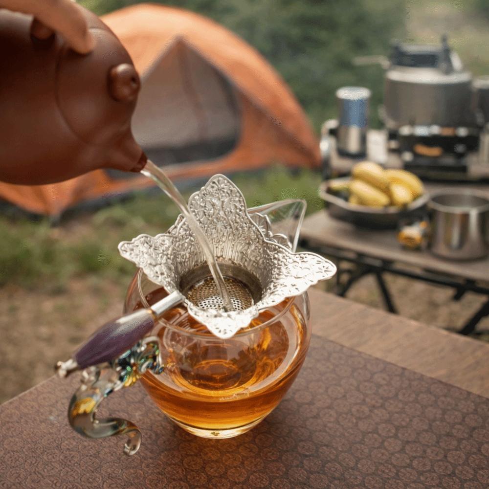 Mesh Filter Sieve Tea Drain Vintage Zinc Zinc Alloy Tea Strainer Practical Tea Infuser  Kitchen Accessories