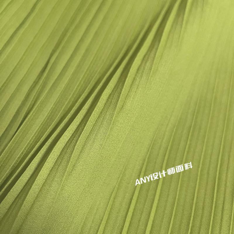 Pleated Fabric Chiffon Slightly Transparent By The Meter for Clothing Dress Curtain Diy Sewing Designer Cloth Breathable Pink