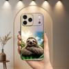 Animal Funny Sloth Cute Phone Case For iPhone 17,16,15,14,13,12,11 Plus,Pro Max,XS,X,XR,SE,Mini,8,7,Soft Silicone Black Cover