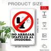 Flat Iron Metal Sign, 2D Decorative Wall Plaque, Toilet Reminder with Holes for Home Cafe Office