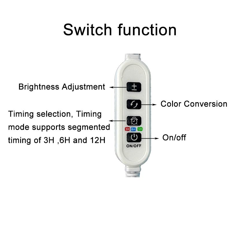USB Fish Tank Clip Light, Dimmable Color, LED Aquarium Light for Aquatic Plant Grow Landscapes Decoration with Timer Function