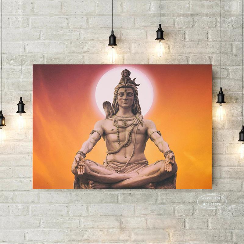 Lord Shiva Hindu Gods Posters Indian God Canvas Painting Pictures for Living Room Religious Wall Art Home Decor Cuadros