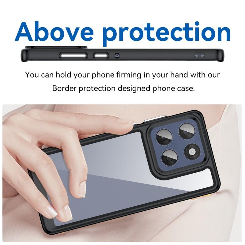 For Motorola Edge 60 5G Phone Case WANLONFENG XC Series TPU Acrylic Cover with Tempered Glass (Big Lens Hole)