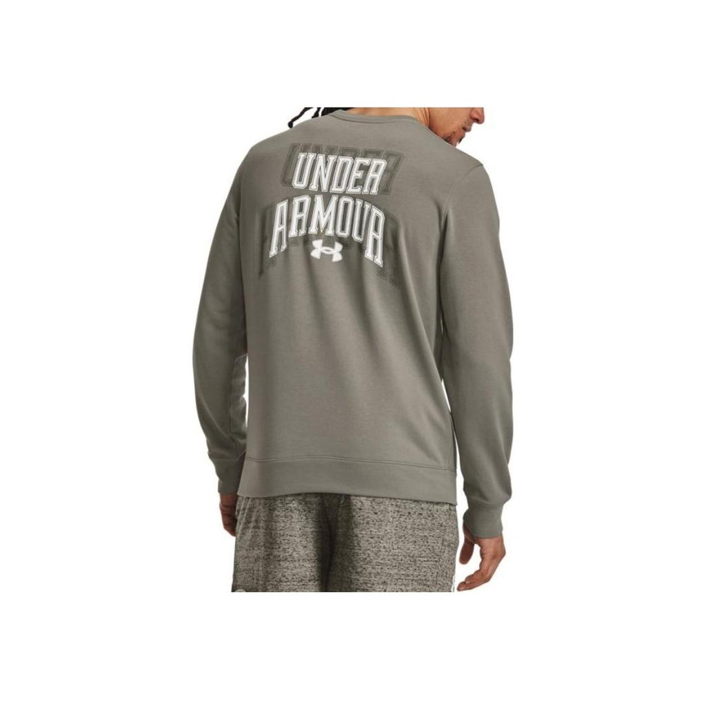 Under Armour Letter Print Cotton Training Hoodie Men hoodies Green 1379764-504