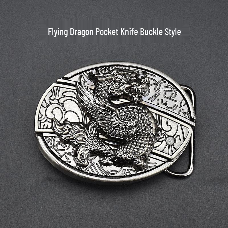 Men's Casual Punk Alloy Knife Buckle Belt