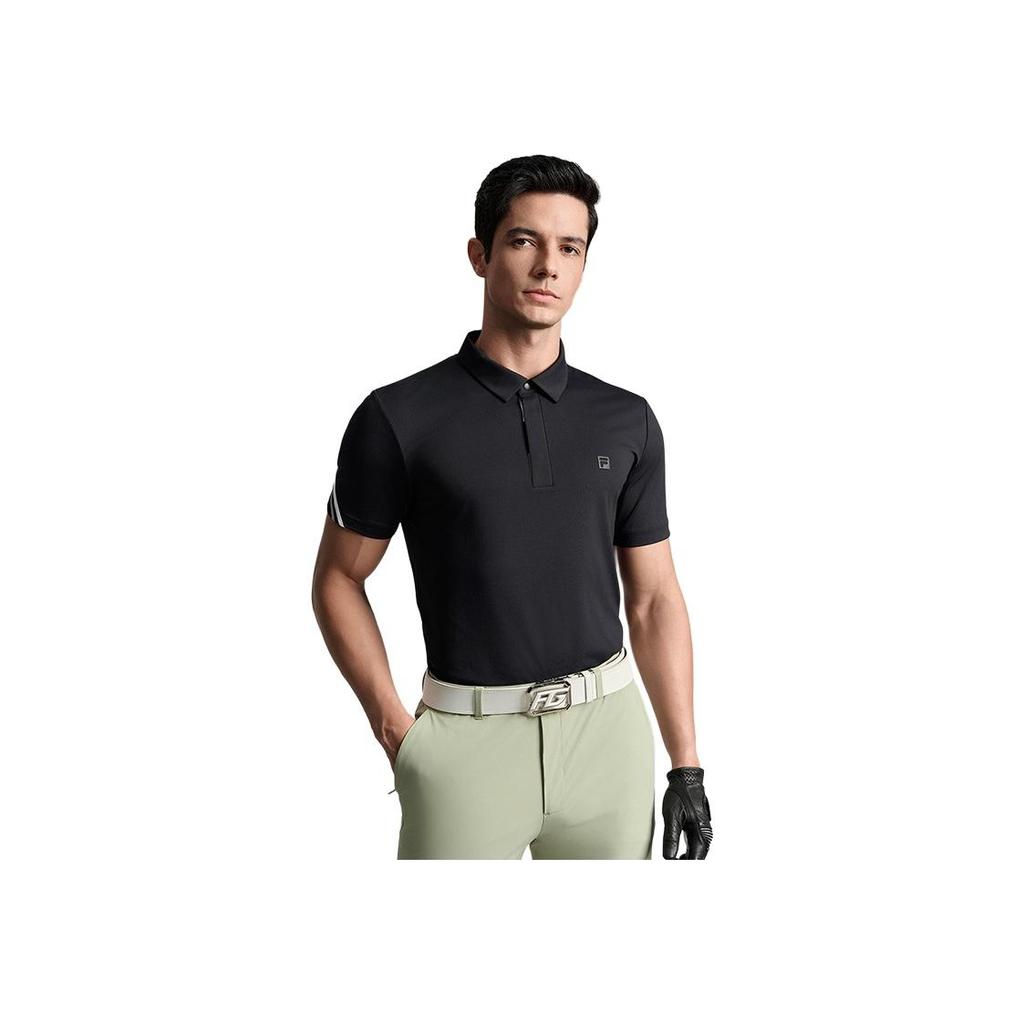 Fila Golf Series Sports Sun Protection Knitted Short Sleeve Polo Shirt Men Polo Shirts A11M535101F-BK