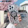 KEYSION Luxuxy Glitter Magnetic Phone Case for MagSafe for iPhone 12 13 14 Pro Max 14 Plus Soft TPU+PC Shockproof Back Cover