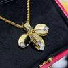 Latest Hot Brand Classic Women's Necklace Luxury Jewelry For Women Fashion Coffee Bean Designer Pendant Diamond Chain Necklaces