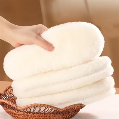 1 Pair Thick Winter Shoe Insoles Fleece Lined Anti-slip Shoe Insert Warm Cold Weather Shoe Liner Sweat-wicking Breathable Foot Cushion