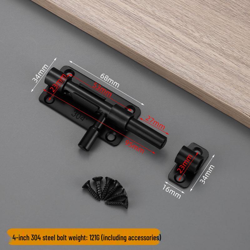 Stainless Steel 304 Pet Cage Two-Way Door Lock Pin with Anti-theft Padlock and Main Door Cow Lock Plate
