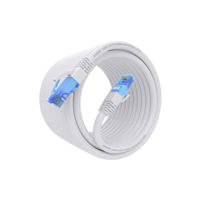 UTP Cat 6 Netzwerkkabel - AISENS - 10 m - Weiß - RJ45 - Stecker auf Stecker - Rund