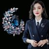 Court Vintage Luxury Crystal Brooch, Exquisite Fashion Coat Suit Accessories Women's Clothing Shawl Buckle Pin