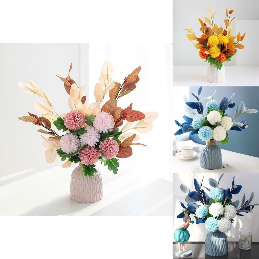 Faux Hydrangea Arrangement With Vase For Home Interior And Gift Idea