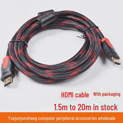 Rotes & Schwarzes HDMI-Kabel mit Doppelferritkern, 1,5m, 3m, 10m - 1.4 Version High-Definition Video