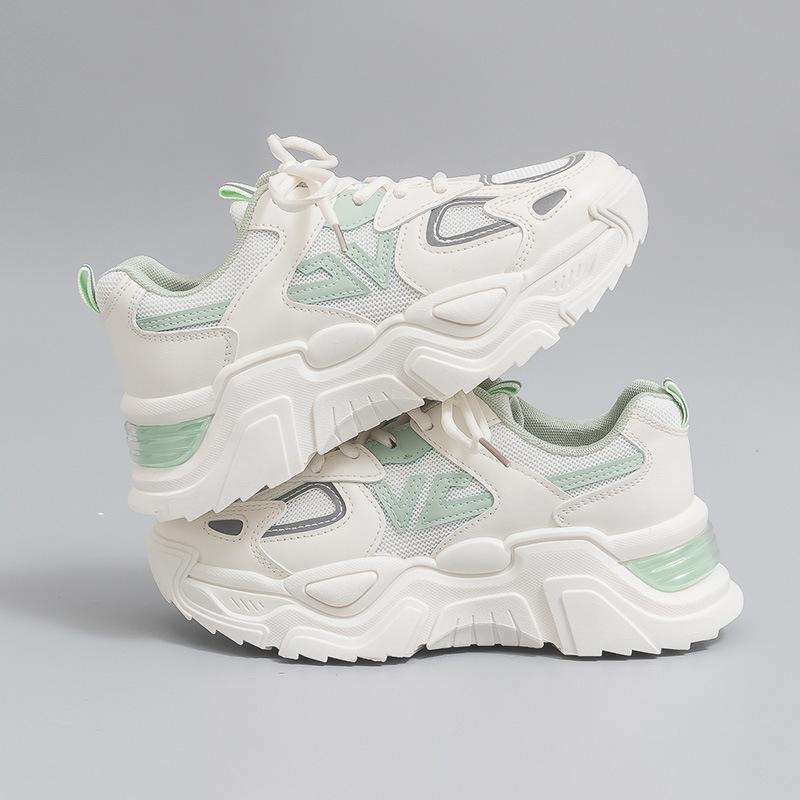 

Новые женские спортивные кроссовки с двойной сеткой, повседневные кроссовки на платформе для бега, универсальные дышащие сетчатые кроссовки для папы 40