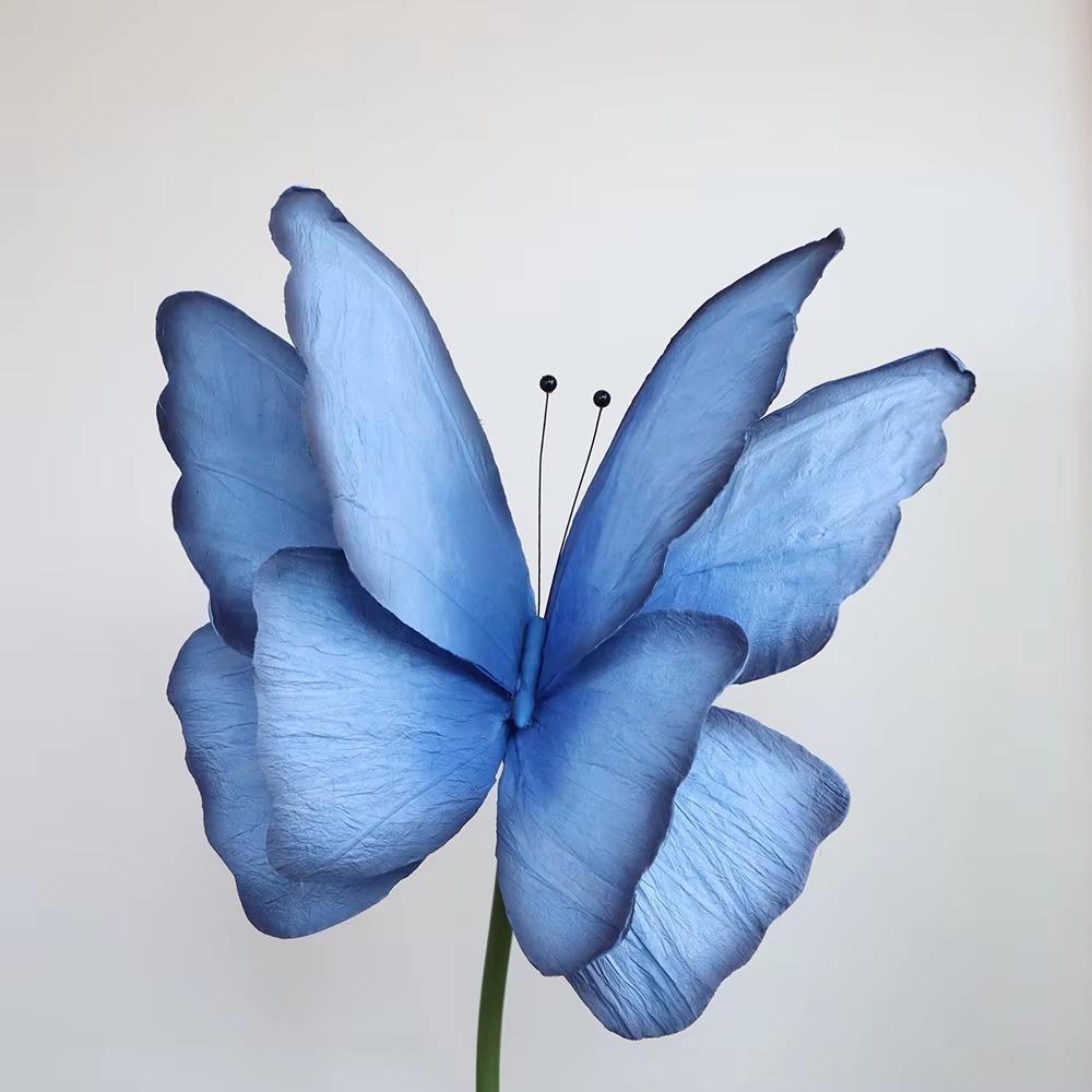

Large Artificial Butterfly 60cm 3D Butterfly New Fake Butterfly Room Decor темно-синього кольору