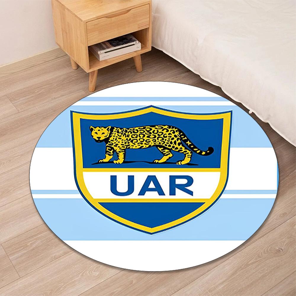 Los Pumas Printed Round Rug Carpet Chair Rug Area Rug Entryway Doormats,for Office Chair Living Room Bedroom Kitchen Room.