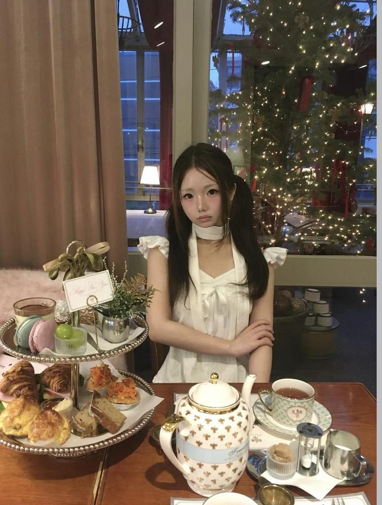 Angel Number 555 Sweet & Spicy V-Neck Lace Ribbon Top with Flutter Sleeves & Scarf