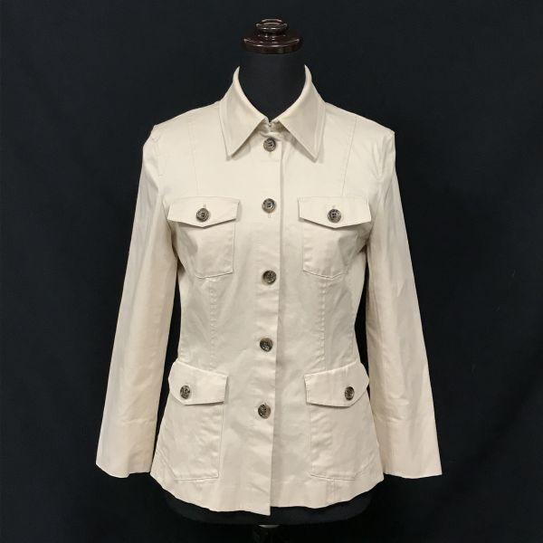 Made in Japan ANAYI Jacket and Skirt Set Up 38 Women M Beige Cotton Suit Made in Japan(USED)
