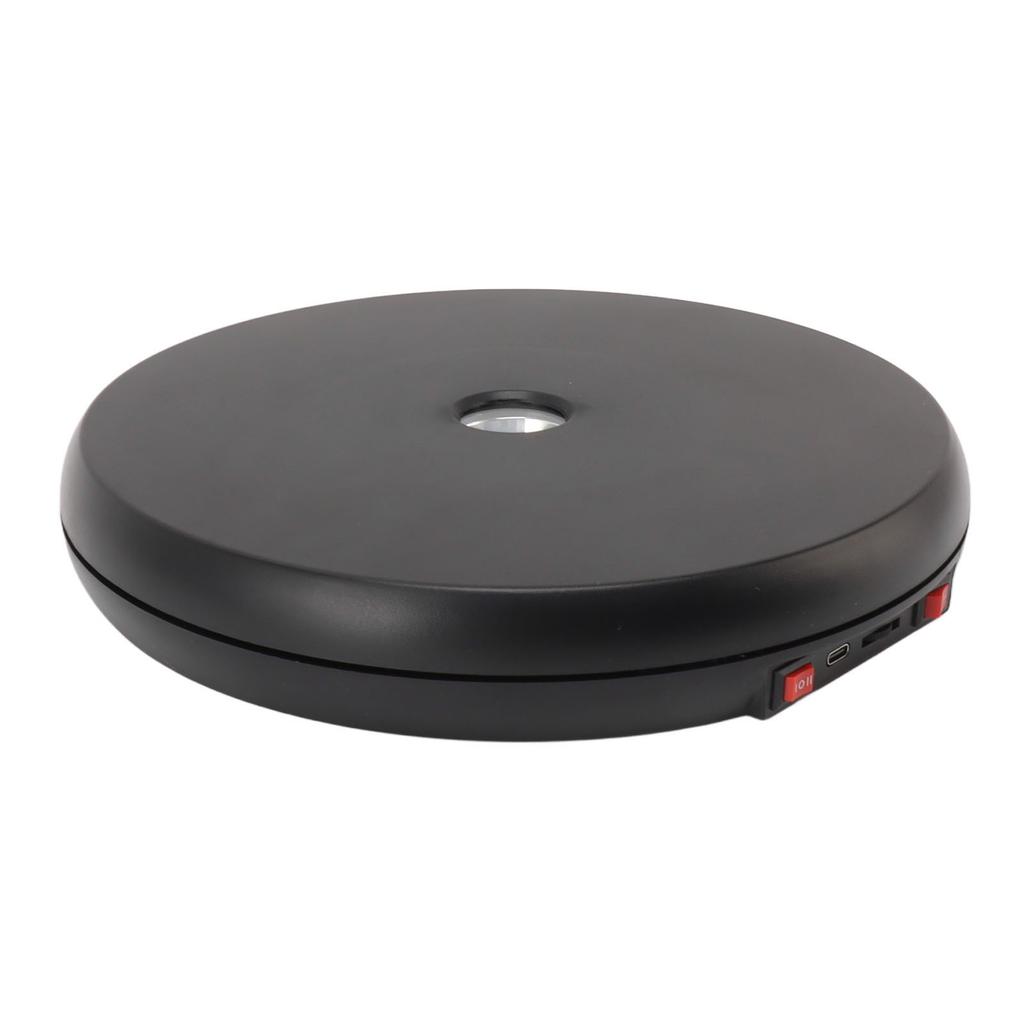 Elektrický otočný výstavní stůl LED světlo 25 cm Tichý Nosnost 20 kg Otočný výstavní stojan na šperky