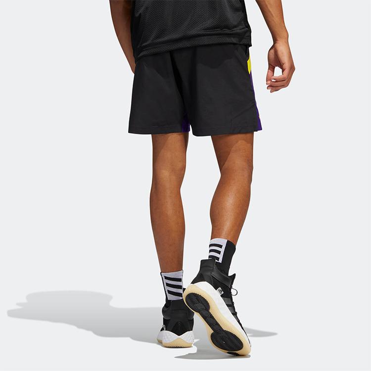 Adidas Colorblock Logo Basketball Shorts Men Bottoms Collegiate-Purple HK9465