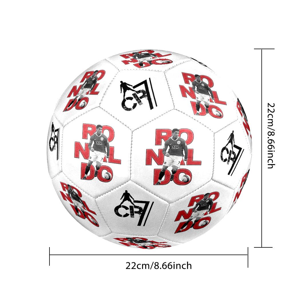 Ronaldo's Evolution Sports Size 5 Soccer Football Machine Sewn Indoor/Outdoor Universal Football Unique Gift for Soccer Lovers