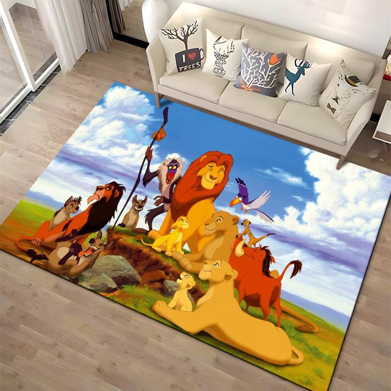 1PC The Lion King Simba Printed Carpet Rugs Living Room Bedroom Bedside Bathroom Floor Mat Kids Room Non-slip for Sofa Doormat