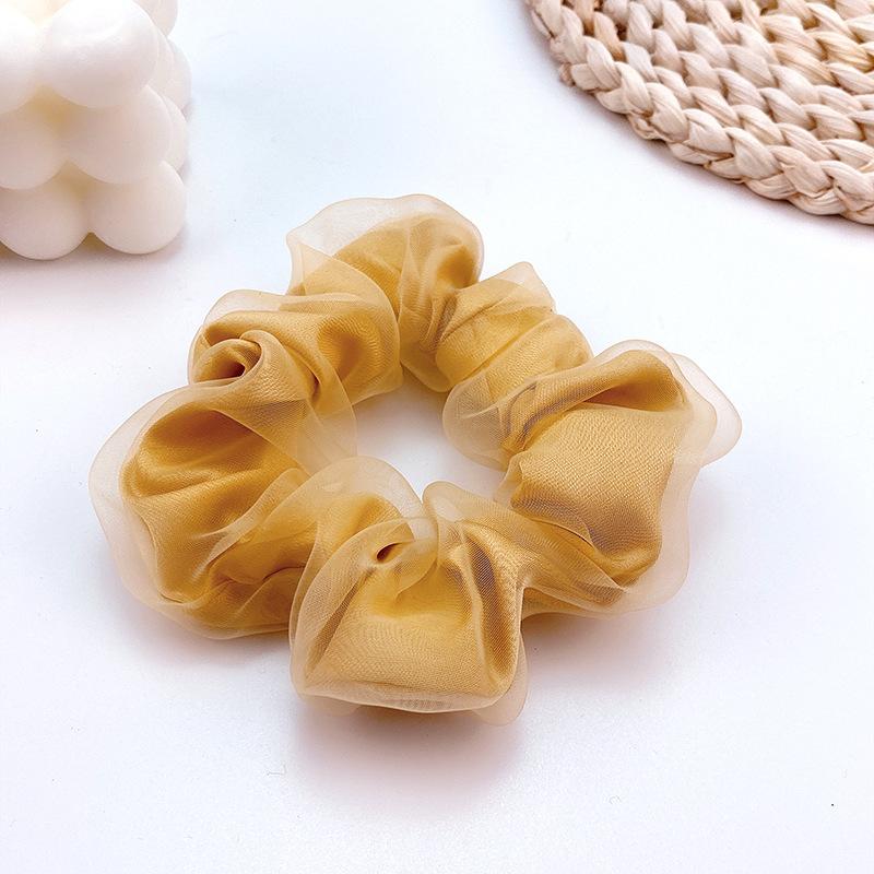 Eleganti scrunchies in tessuto floreale con cristalli per donne e ragazze, elastici per capelli, accessori per legare i capelli, anello per capelli, corda, copricapo