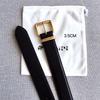 New 3.5cm high-quality first-layer cowhide MIU belt decorative buckle with jacket pants leather belt