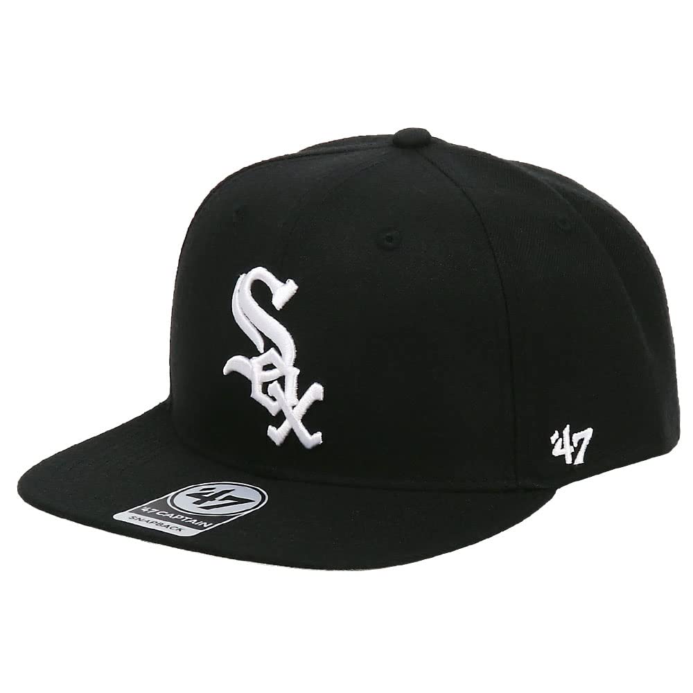 

47 Cap MLB Sure Shot Captain Hat Forty Seven Snapback Major League American League White Sox Black Men s Women s [Предмет]