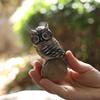 Hand Carved Wooden Owl Figurine Statue Ornaments Snowy Owl Animal Craft Home Desktop accessories Decor Home Decoration Gift