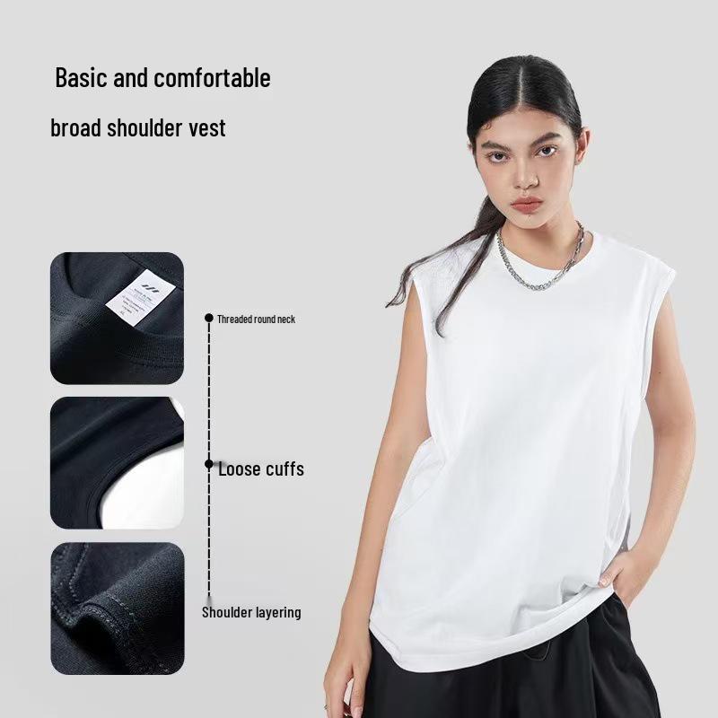 Men's Cotton Sleeveless Tank Top: Versatile, Casual, Breathable, Comfortable Sports Vest