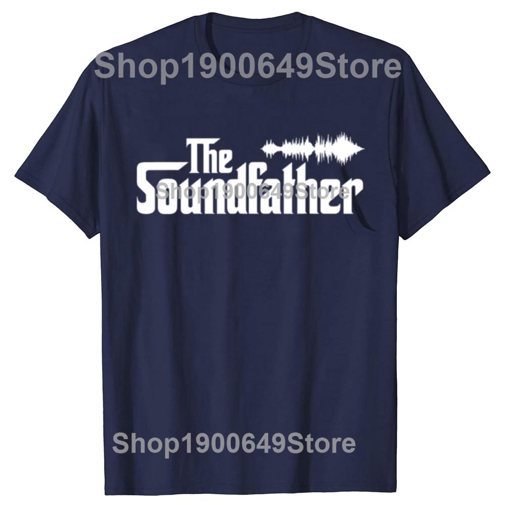 

The Soundfather Аудиоинженер Звукоинженер Футболки Мужские Мода Повседневная Футболка 100% Хлопок Свободная Оверсайз Футболка Лето S