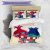 3pcs Custom Name Trolls Bedding Set Duvet Cover Closure Includes 1 Duvet Cover & 2 Pillowcases for All Seasons Bedroom Decor