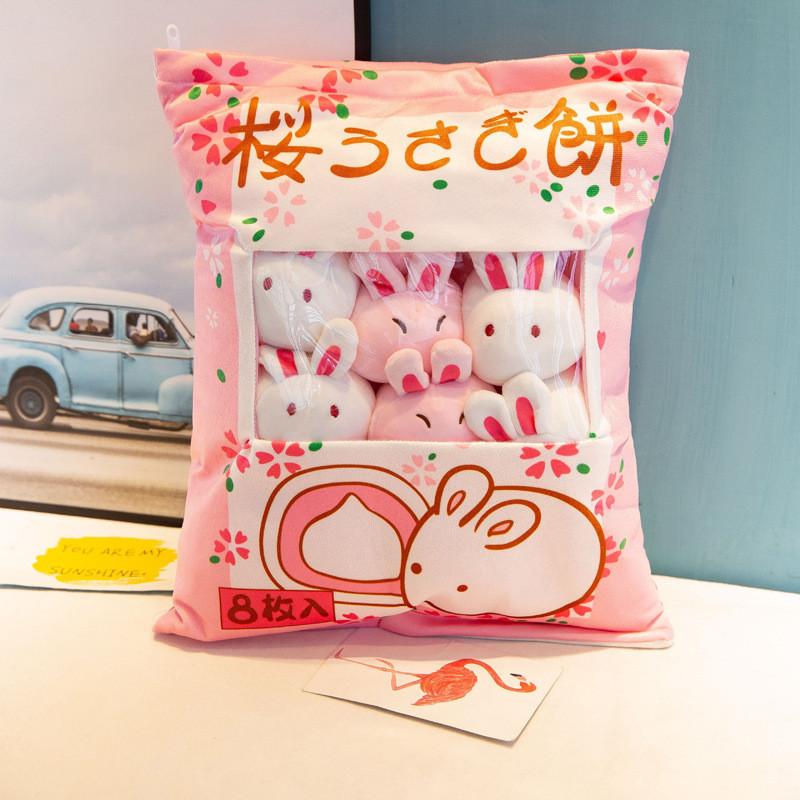 Cartoon Snack Bag Plush Pillow With Animal Shapes For Office Decor And Cozy Comfort