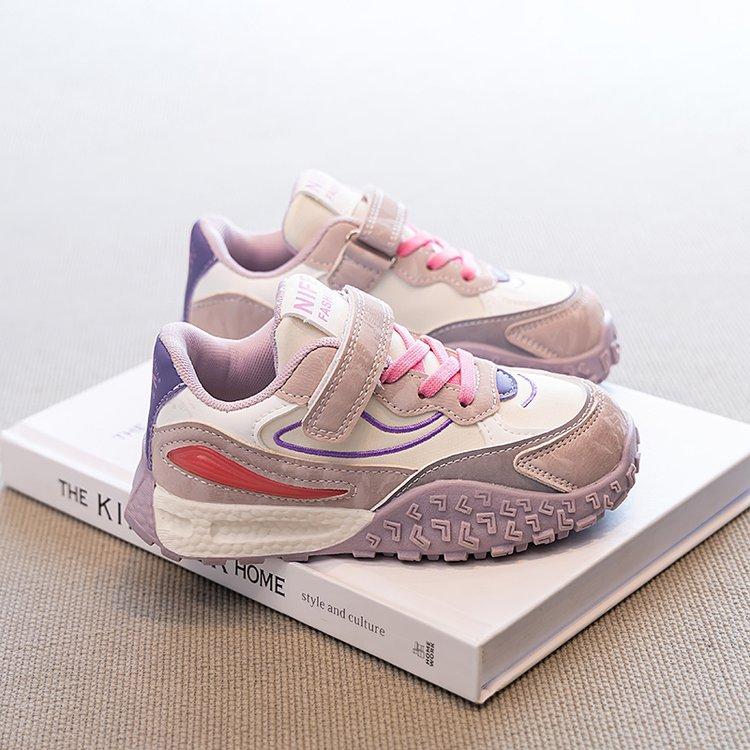 Girls' Sports Shoes 2025 Spring and Autumn New Children's Soft Baseplate Shoes Boys' Light Casual Shoes Medium and Older Children's Forrest Gump Shoes