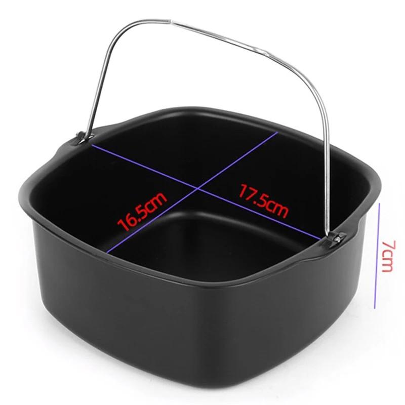 

Квадратная силиконовая форма для выпечки для фритюрницы, аксессуары для фритюрницы, антипригарная форма для выпечки, фритюрница, пиццы, торта