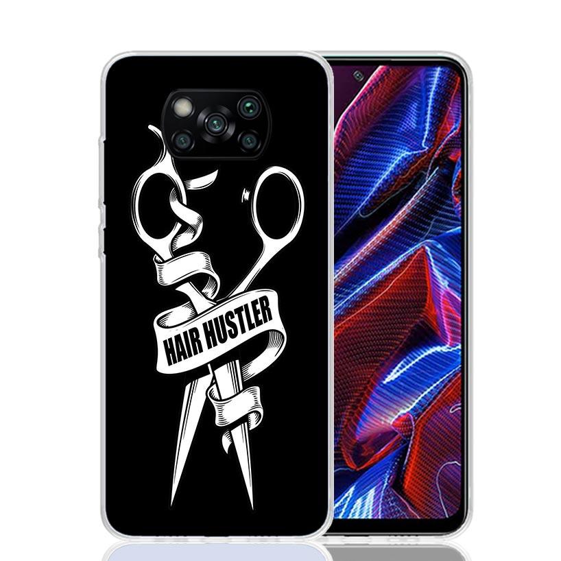 Hair Stylist Scissors Brush Phone Case For Xiaomi Poco X6 X5 X7 X4 X3 Nfc F6 F5 Pro F4 Gt F3 M5 M5S M4 M3 Art Customized Coque X