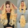 Fashion Women's Medium Gradient Long Curly Wig Big Wave Chemical Fiber Wig