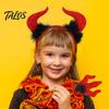 Three Pronged Cane Prop Halloween Red Devil Costume, Glitter Horn Headband And Trident Costume Accessories for Cosplay, Masquerade Party Performance