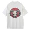 Cotton T Shirt Graphic Tees Baggy Dropped Shoulders Oversized Short Sleeve Design Clothes Ram Skull Graphic Unisex Tops