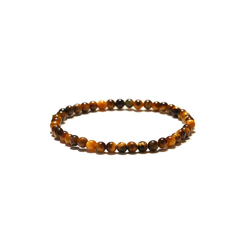Minimalist Natural Stone Tiger Eye Bracelet Unisex 4/6/8/10/12mm Buddha Beaded Braclet Meditation Yoga Leisure Accessories Joias