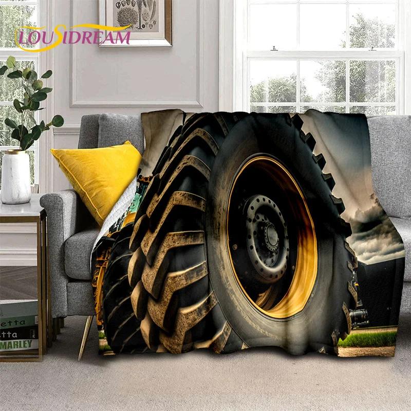 27 Style Truck Retro 3D Tractor Car Blanket,Soft Throw Blanket for Home Bedroom Bed Sofa Picnic Travel Office Cover Child Gift